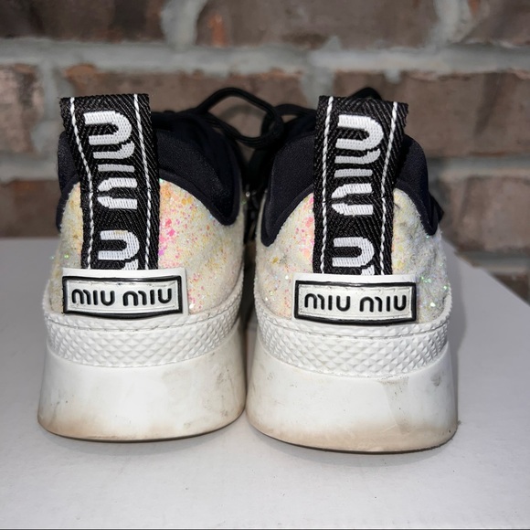 Miu Miu Glitter Sneakers - Picture 5 of 8